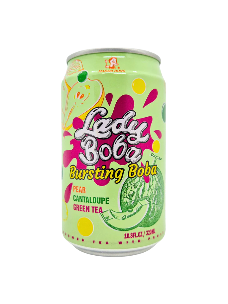 Lady Boba Bubble Tea - Pear Cantaloupe Green Tea 320ml