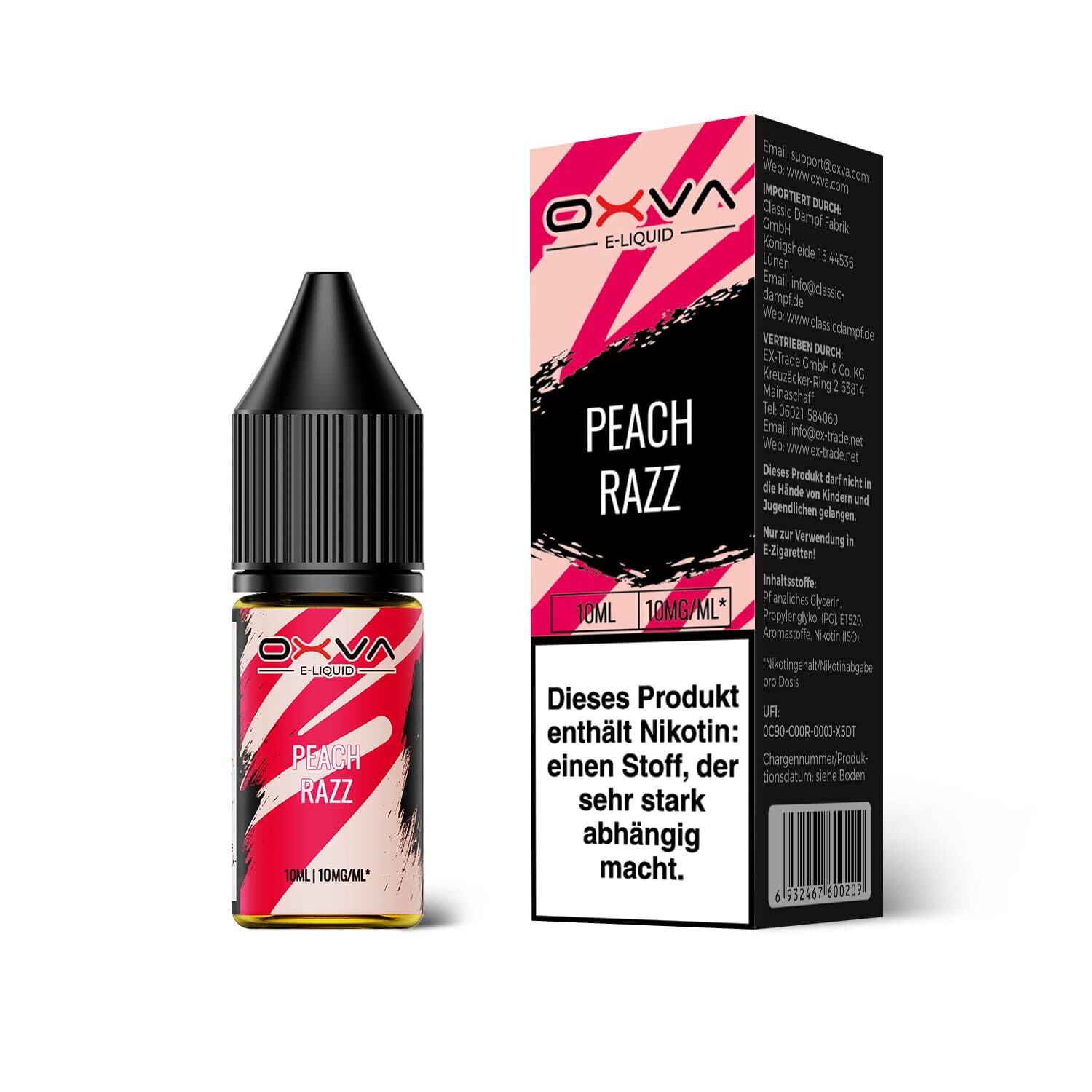 Oxva - E-Liquid Nikotinsalz - Peach Razz - 10ml 10mg