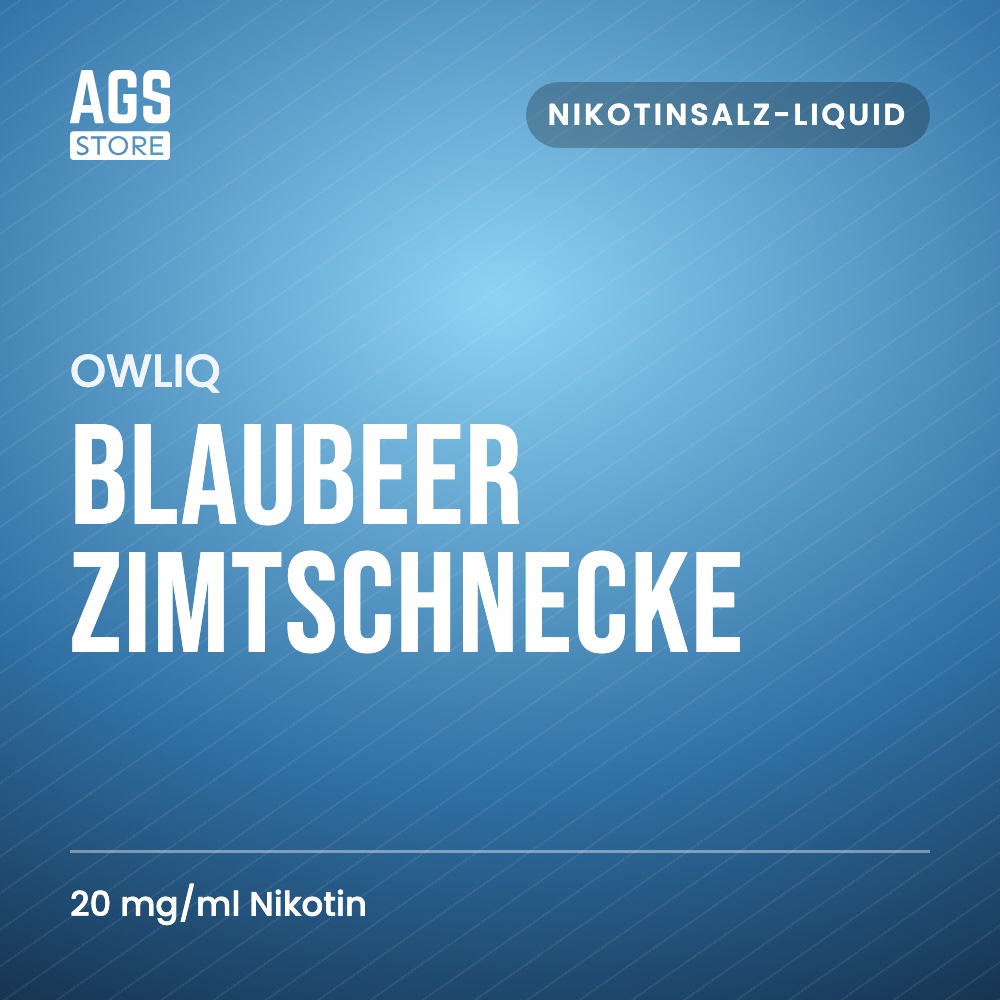 OWLIQ - Nikotinsalz Liquid - Blaubeer Zimtschnecke 20mg