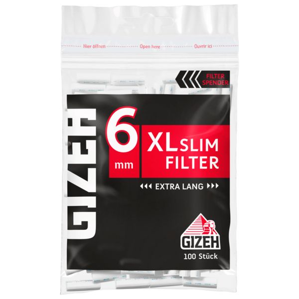 Gizeh - Black Slim XL Filter 100er