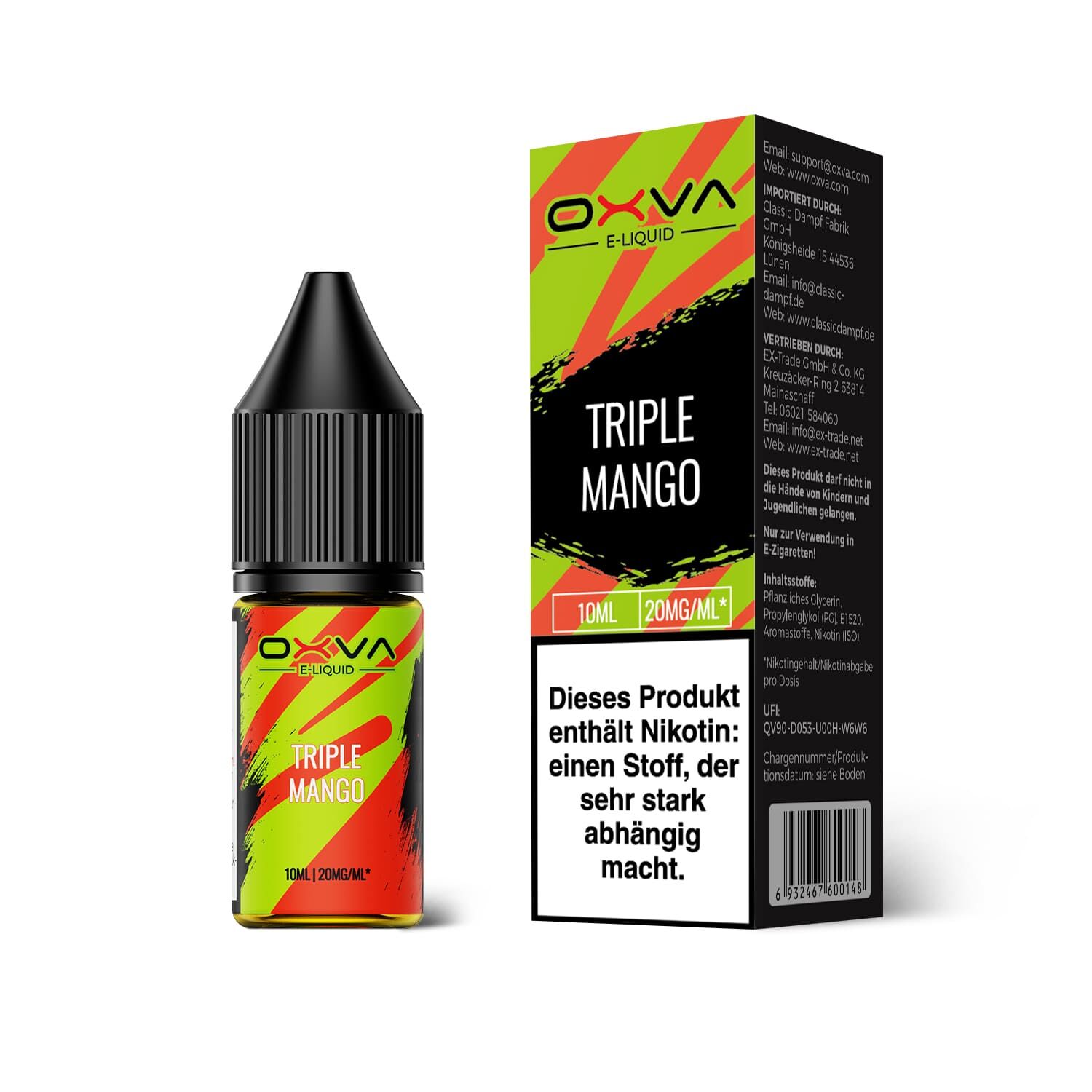 Oxva - E-Liquid Nikotinsalz - Triple Mango - 10ml 20mg