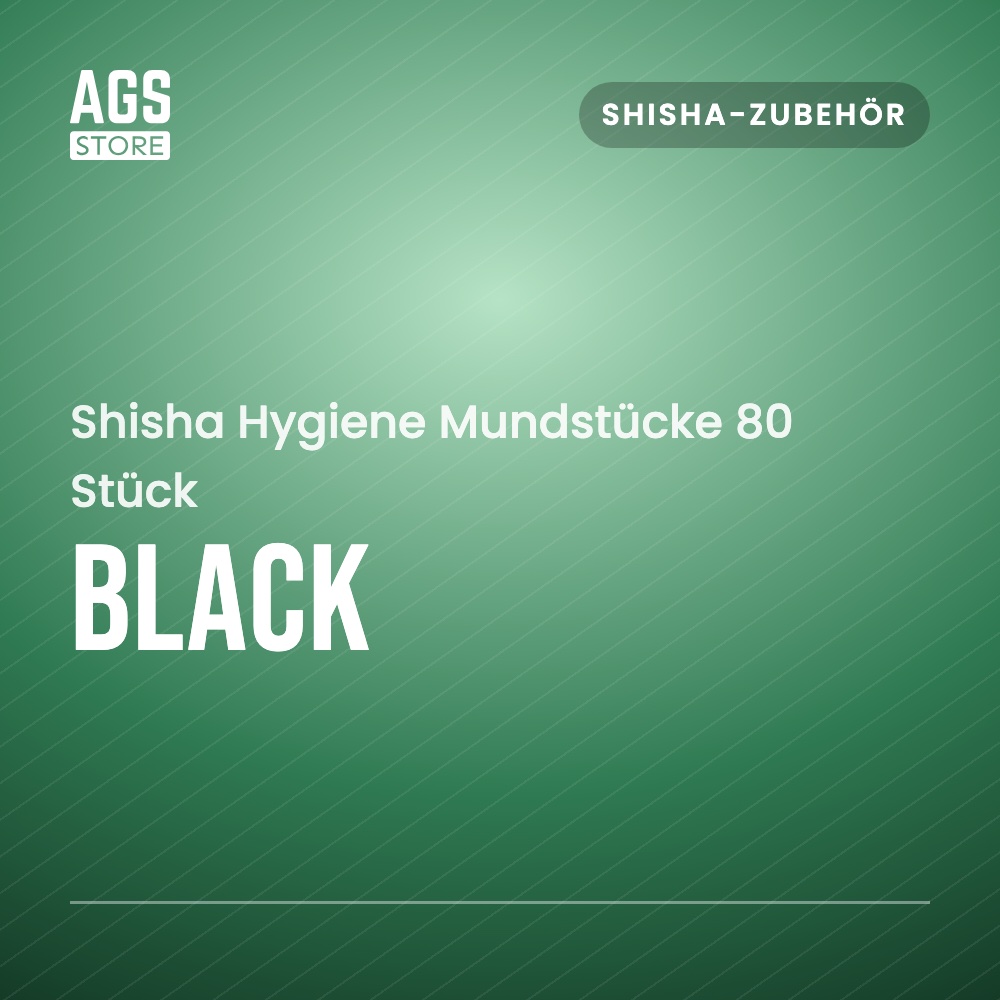 Shisha Hygiene Mundstücke 80 Stück - Black