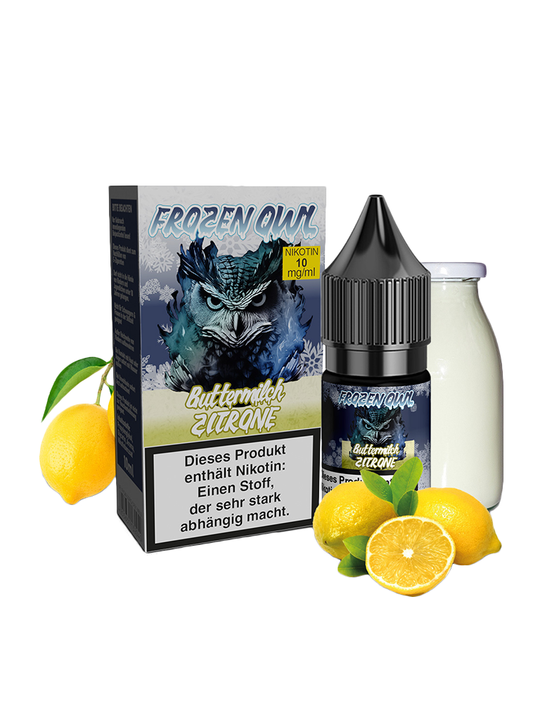 Frozen OWL - Nikotinsalz Liquid - Buttermilch Zitrone 10mg