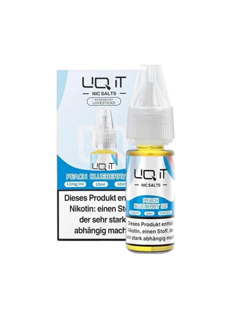 LIQ IT - Nikotinsalz Liquid - Peach Blueberry Ice - 12mg